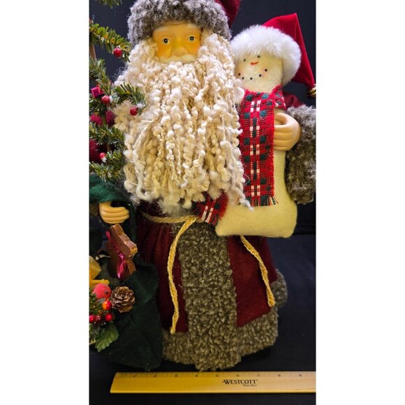 Santa Clause & Snowman Tree Topper or Table Top Holiday Decor 18" - Picture 9 of 9